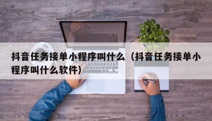 抖音任务接单小程序叫什么（抖音任务接单小程序叫什么软件）